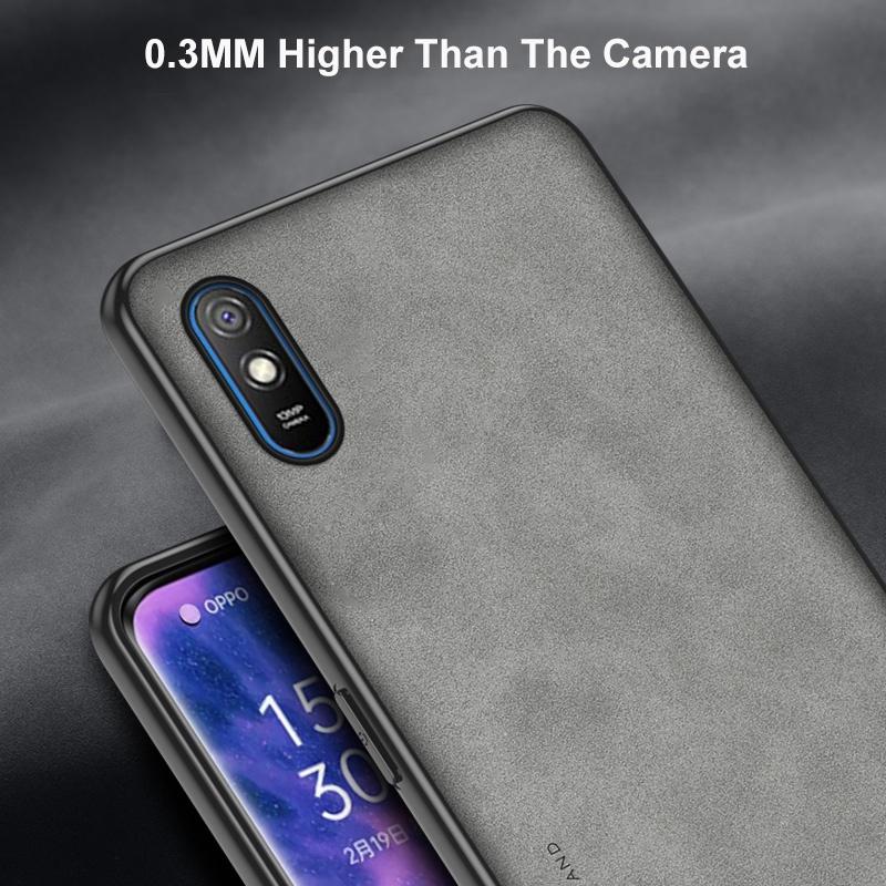 Для чехла Xiaomi Redmi 9A Роскошный чехол для телефона из искусственной кожи для Redmi 9i 9AT Задняя крышка Силиконовый противоударный Полная защита Coque