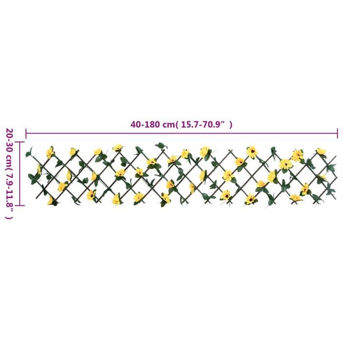 VidaXL Treillis de Lierre Artificiel Extensible 5 pcs, Écran de Clôture, Brise-vue d’Intimité, Décoration de Jardin 366597