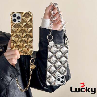 Чехол для телефона с алмазным покрытием, защита камеры, грушевидная цепочка для IPhone 15 Pro Max 14 15 Plus 13 12 pro 11 promax с браслетом