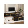 Ensemble mural TV noir, ensemble mural TV pour le salon, table basse + support TV, ensemble armoire multifonctionnel