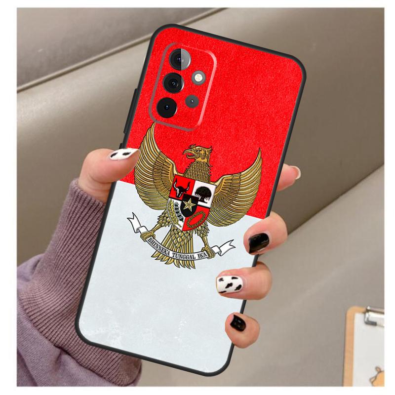 Чехол-карта с флагом Индонезии для Samsung Galaxy A33 A13 A53 A34 A54 A14 A15 A16 A26 A36 A56 A12 A32 A52 A06 A35 A55
