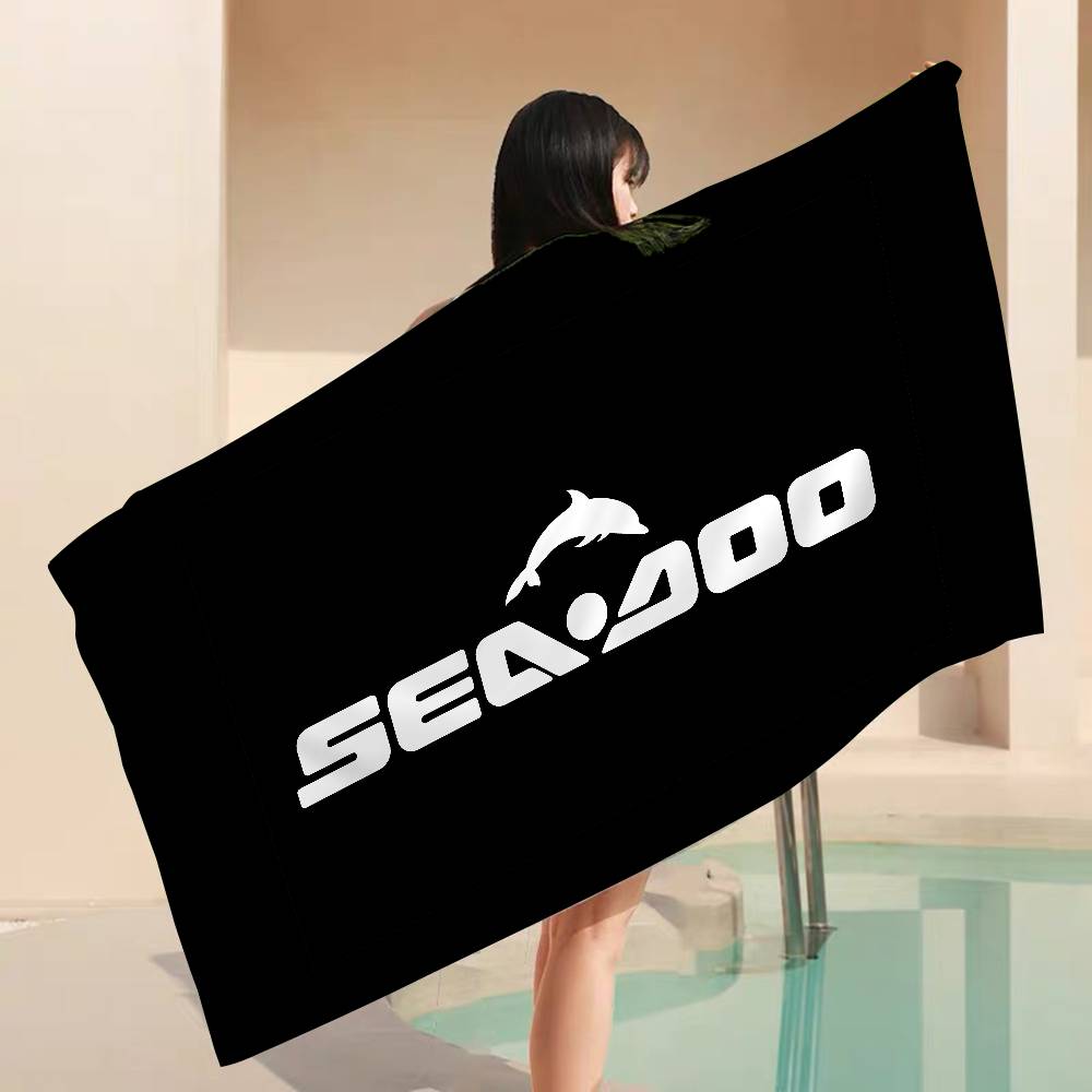 S-Sea D-Doo Seadoo Микрофибровое одеяло Быстросохнущие пляжные полотенца Большой размер Печать Супервпитывающее Полотенце-одеяло для бассейна