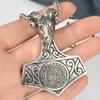 Кулон-молот Тора из нержавеющей стали Viking Thor Hammer скандинавская мифология готическая бижутерия черный подарок
