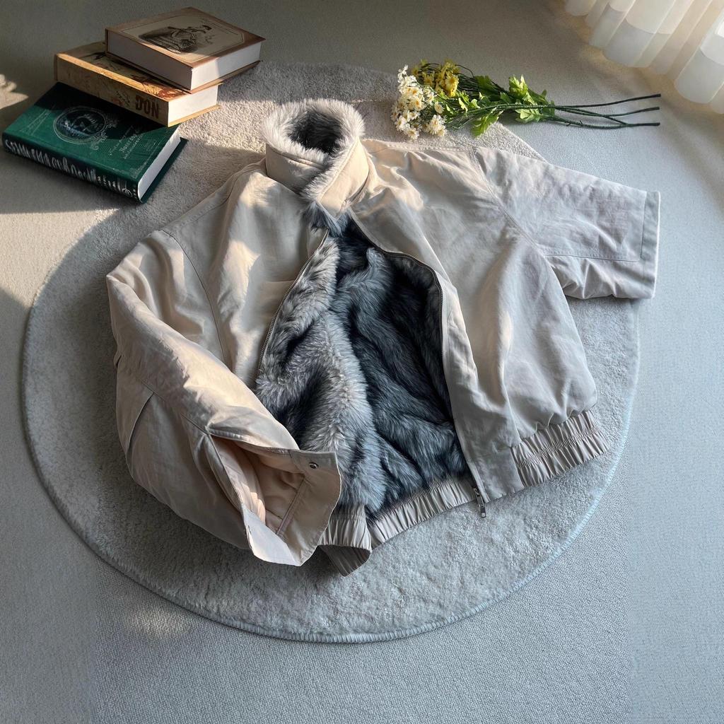 Мужская и женская куртка-бомбер Harrington из хлопка с имитацией меха 'Король Волков', 'Горный Орел' - Толстая, утепленная, приталенного кроя верхняя одежда.