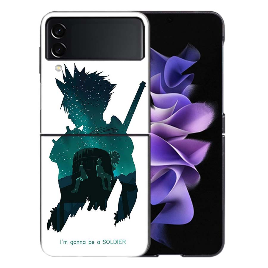 Final Fantasy VII Для Samsung Galaxy Z Flip 5 4 3 Чехол Ударопрочный Жесткий Чехол Телефон Z Flip 6 7 5G Z Flip 5 4 5G TPU PC Жесткий Coq