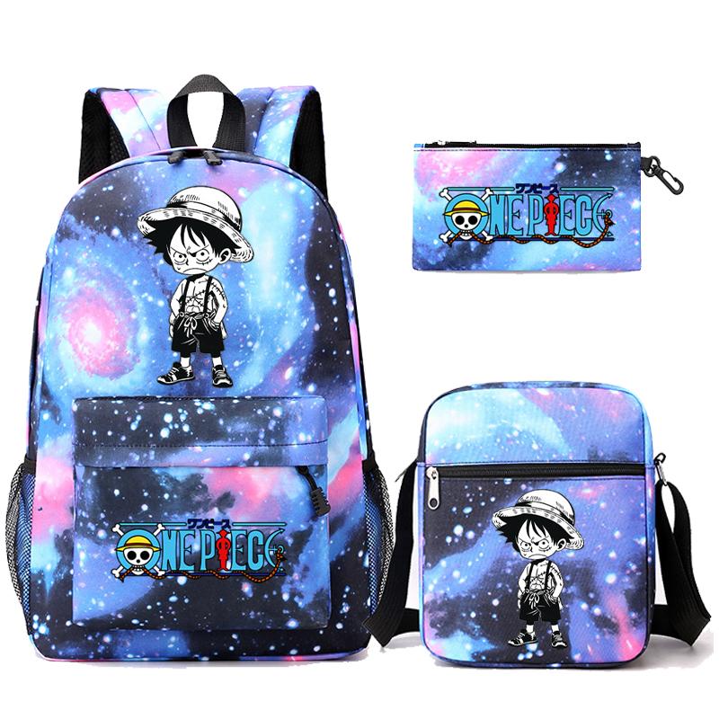 3 шт./компл. аниме цельная сумка большой емкости унисекс рюкзак с наплечной сумкой пенал для студента для девочки мальчика студенческий повседневный рюкзак для отдыха