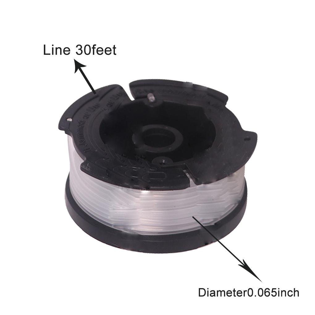 6 шт. BLACK+DECKER AF-100-3ZP 30 футов 0,065" Леска для триммера Запасная катушка