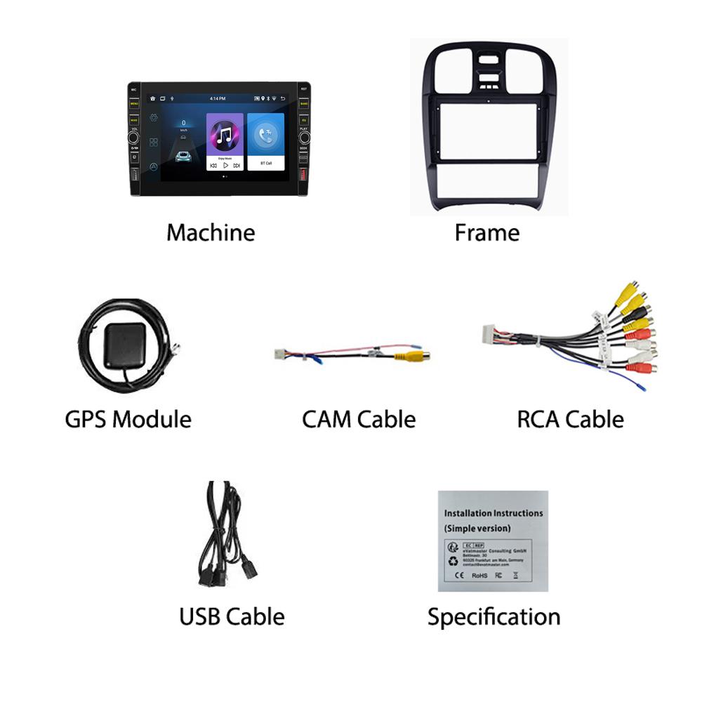 8 Inch Android WIFI For Hyundai Sonata 2003-2009 With Button Knob Car Radio Multimedia Video Player 2 Din GPS Autoraido 1+32GB