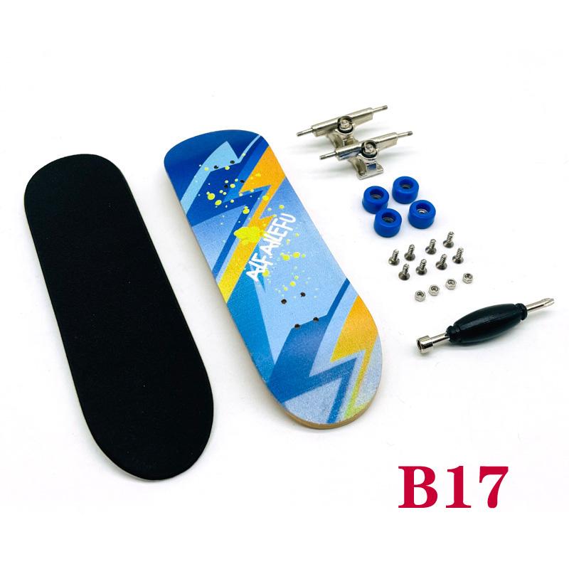 1 комплект, подшипники для скейтборда, колеса, противоскользящая накладка, кленовая древесина, мини-скейтборд с отверткой