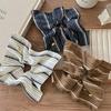 Korea Square Striped Cloth Scrunchies Women Girl Elastic Hair Rubber Band Accessories Tie Hair Ring Rope Headdress Headwear