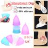 Reusable Menstrual Cup Set 2 Size Silicone Soft Cup Periods