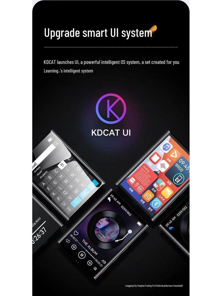 Smart MP4 Player for Students: Bluetooth, Full Touch, Large Screen, English Songs & Novels