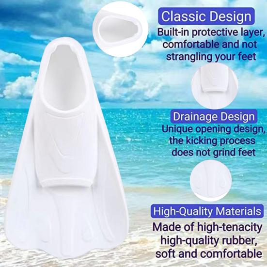 1 пара ласт для плавания Удобные Нескользящие Эргономичные Профессиональные Вспомогательные Тренировочные Силиконовые Короткие для плавания