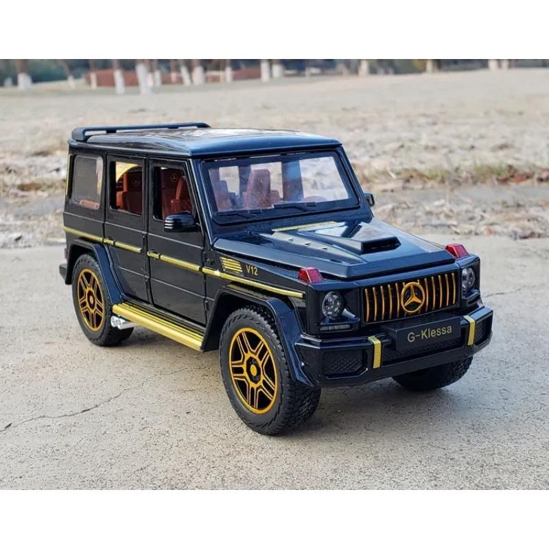 1/24 Benz G63 SUV литая модель автомобиля из литого металла и игрушечная модель внедорожника для моделирования звука и света коллекционная игрушка в подарок