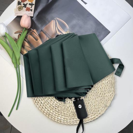 Fully Automatic Sun Protection Umbrella Auto Open Windproof Rainproof UV Protection with Anti-UV Coating Compact Folding Travel Parasol