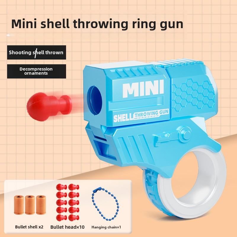Новый декомпрессионный игрушечный пистолет, метательный снаряд, пулевой пистолет, гироскоп, может стрелять мягкими пулями, пластиковый пистолет, декоративная цепь