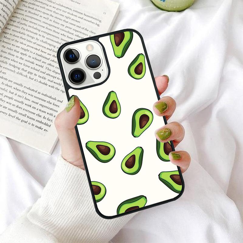 Cute Avocado Phone Case for iPhone 17 Air 16 PRO MAX 15 14 PLUS 12 11 13 Back Cover Fundas Shell coque