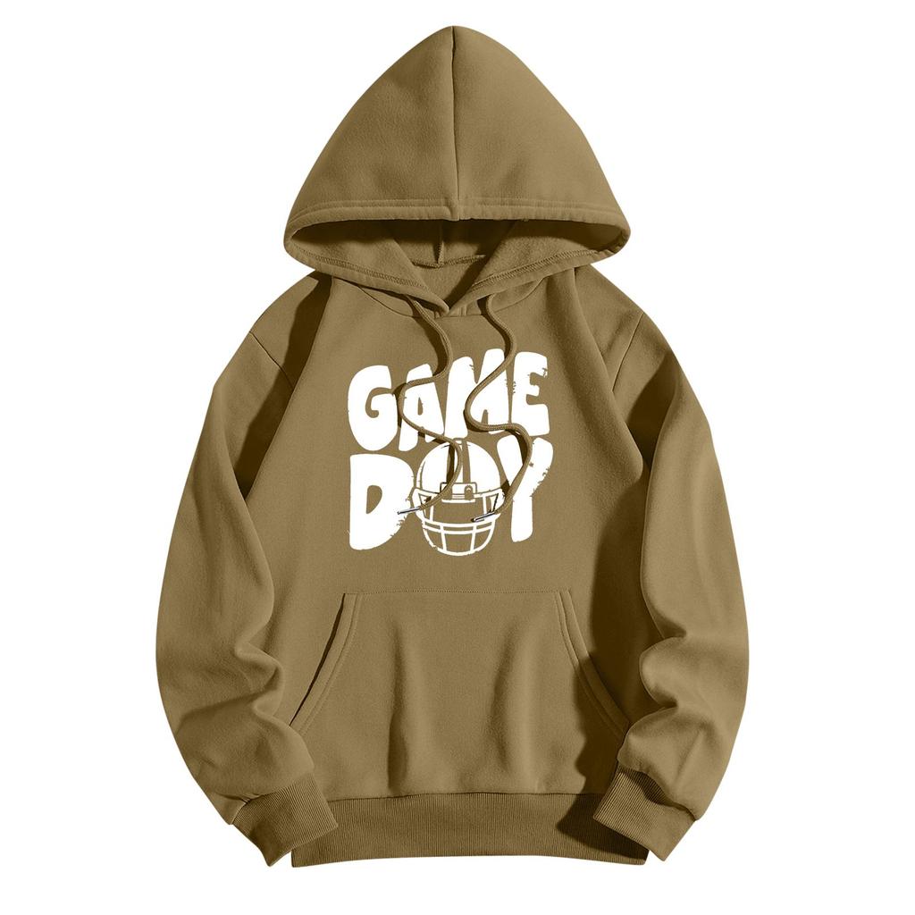 Sweatshirts For Teen Girls Long Sleeve Letter Print Casual Graphic Hoodies Drawstring Pullover Cute Oversized Hoodie