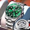 Новые мужские часы Green Water Monster Water Ghost Watch, полностью автоматические, немеханические, спортивные, водонепроницаемые, с календарем