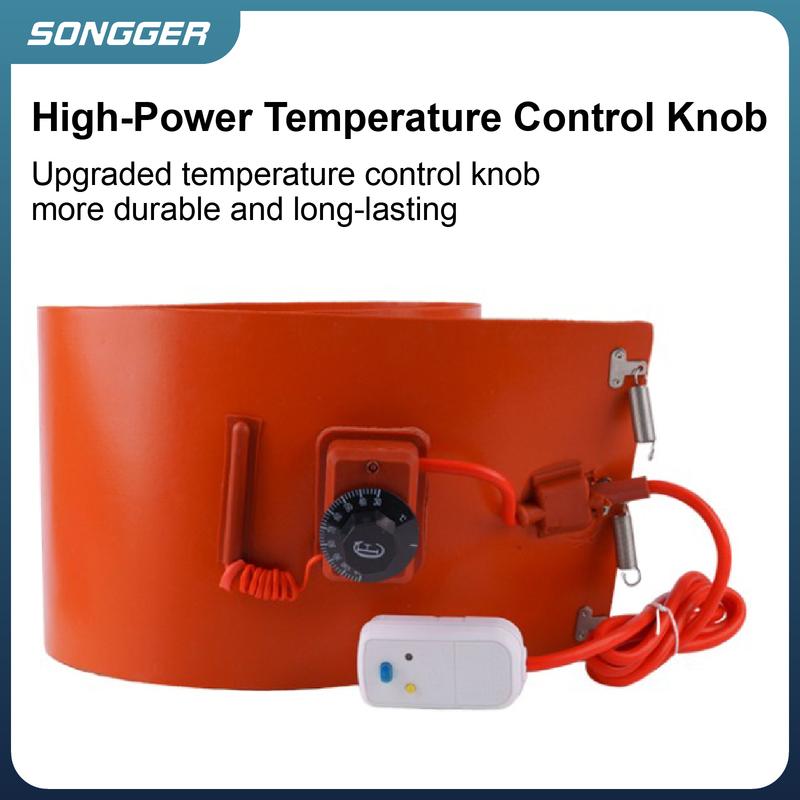Silicone Heating Belt for Gas Cylinder 15kg 50kg Drum Tank Heater Wrap for LPG Propane Steel Bottle Adjustable