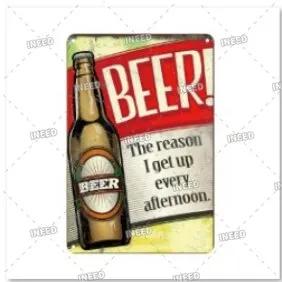 Винтажная металлическая жестяная вывеска Budweiser Beer Ретро настенный декор для бара паба клуба мужской берлоги INEED Decor Металлическая пластина Знак