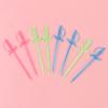 40 шт. разноцветных пластиковых шпажных палочек для шведского стола для фруктов, коктейлей, закусок, вилок