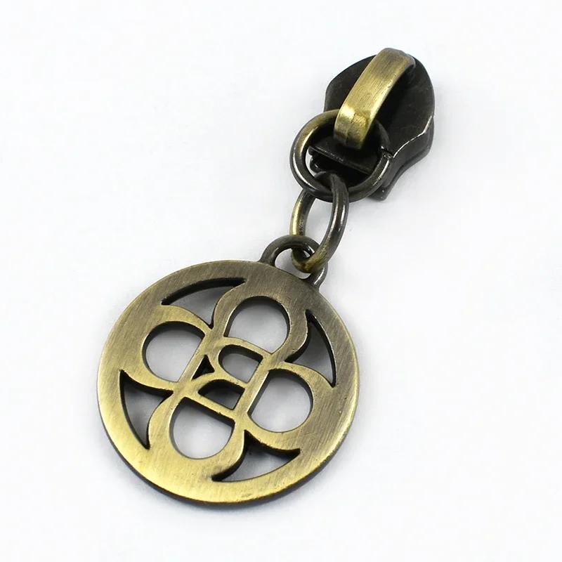 Meetee 5-20 шт. 5# Слайдер для нейлоновых молний, головка молнии из цинкового сплава, декор, бронзовый пуллер для молний, аксессуары для шитья куртки, пальто