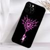 Крутой чехол для телефона с рисунком S-Паутина H-Сердце для iPhone 16,15,14,13,12,11 Plus,Pro Max,XS,X,XR,SE,Mini,8,7 Мягкий силиконовый черный чехол