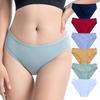 3 Pcs Middle Waist Women's Underwear Briefs Lingerie Undies Girls Large Panties Soild Colors Undershorts