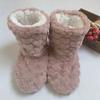 Women Winter Couple Warm Slippers Non-slip Thicken Plus Velvet Indoor Socks Soft Floor Shoes