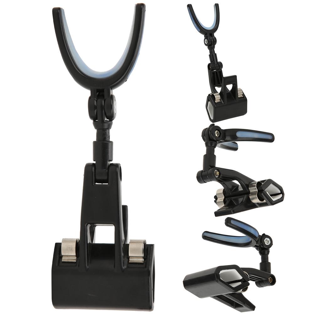 Plastic Portable Luminous Head 360 degrees  Rotating Fishing Rod Bracket Holder Back Hanging Stand