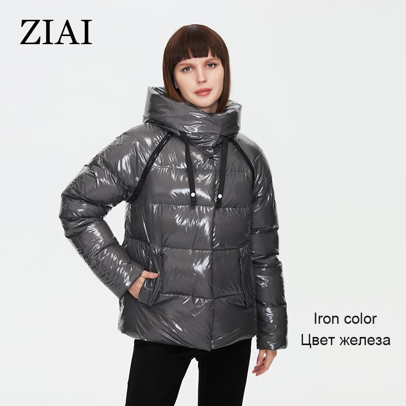 ziai 2022 женская куртка, зимняя толстая теплая стеганая куртка, новый стиль, блестящая одежда со съемными рукавами, женские короткие парки ZR-20030