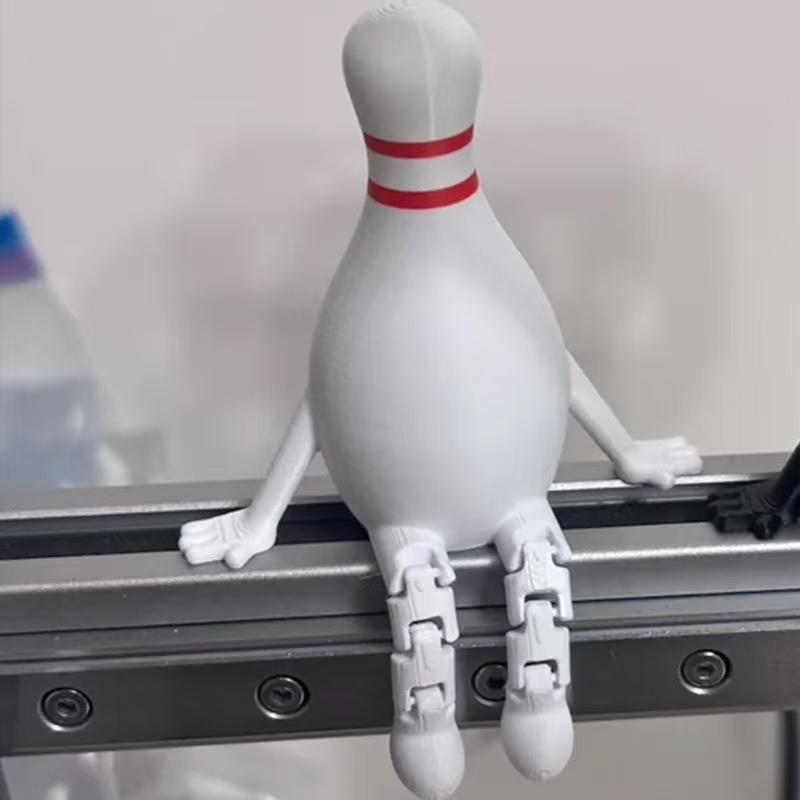 Sports Ball Figurine Collection,Miniatures Ball Sports Set with Articulated Leg, Funny 3D Printed Golf,Basketball,Soccer Desktop Decor,Office Desk