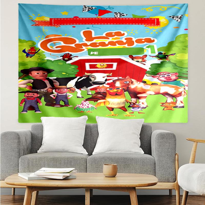 La-Granja-de-Zenón Print Tapestry, Backdrop, Easy Setup, Ideal for Bedroom, Office & Living Room, with Aesthetic Wall Hanging Decor.