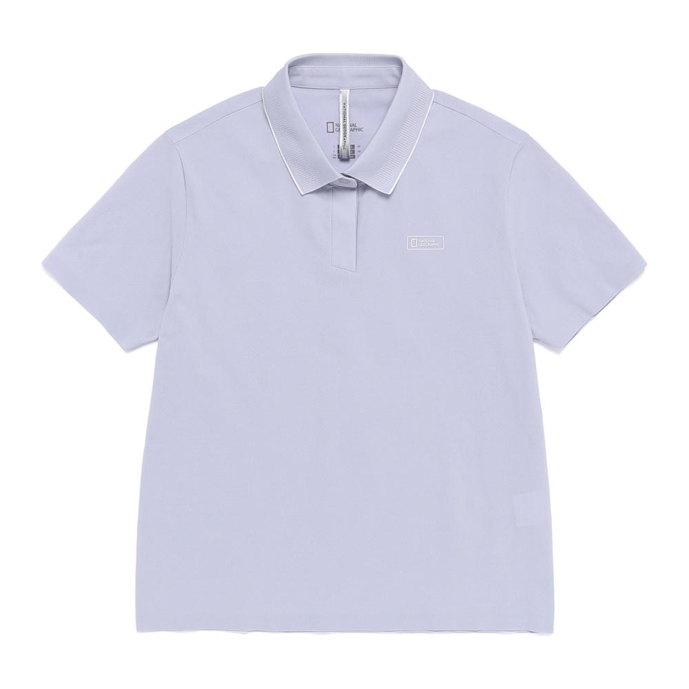 NATIONALGEOGRAPHIC N262Wpl240 Women'S Kraz Semi-Overfit Short Sleeve Collared T-Shirt Icelandic Blue