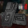 Shockproof Armor Slide Camera Phone For OPPO Realme C21Y C25Y C20A C11 A54 A74 A94 4G 5G A74S A57 A57S A55 A16 A16S Reno 5F 5 Lite Ring Stand Cover