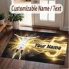 Custom Rug Jude Bellingham Pattern Print Name Text Soft Non‑Slip Floor Carpet for Home Indoor Decoration