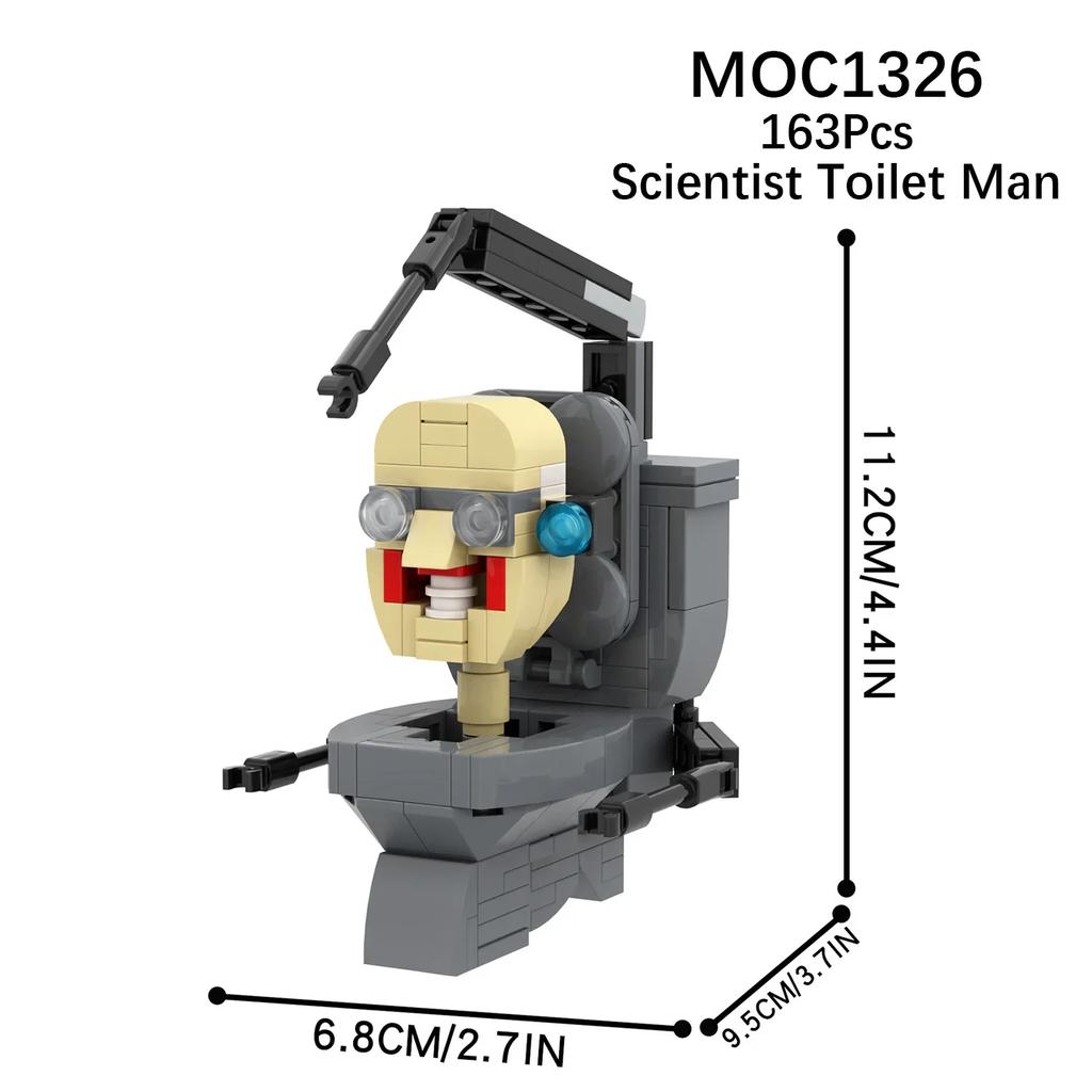 Skibidi Toilet Man vs Monitor Building Blocks The Audio and Camera Man Toys for Kids Adults Game Fans (127/263 шт.)