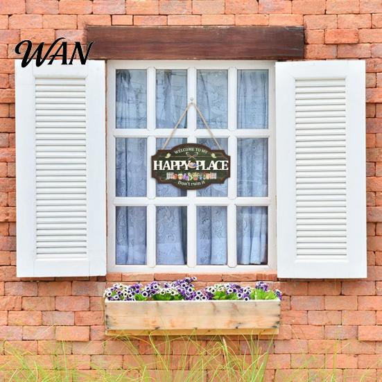 Weather-resistant Porch Decor Wooden Welcome Door Sign for Front Door, Waterproof Hanging Sign, Hanger Decoration Home Farmhouse Garden Yard