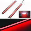2 шт., 17 см, светодиодная полоса COB, красная, водонепроницаемая, автомобильная, 12 В, противотуманные фары DRL, фара дальнего света