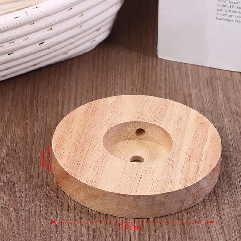 10Cm 12Cm 15Cm Wood Table Lamp Base Round Solid Wood Display Lamp Base Light Parts Stand For Diy Table Lamp Bases