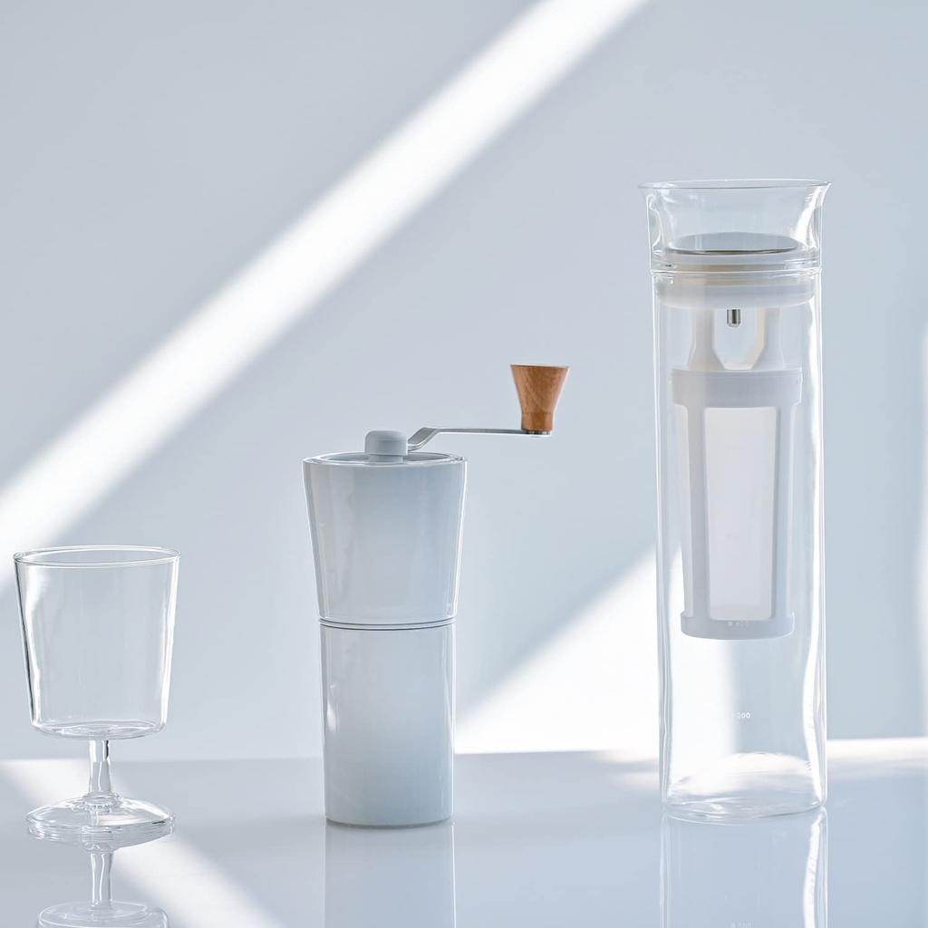 HARIO Glass Cold Brew Coffee 800ml Simple for Iced Coffee and Cold Brew Pitcher, capacity, White, Transparent, Design, Coffee, S-GCBC-90-T