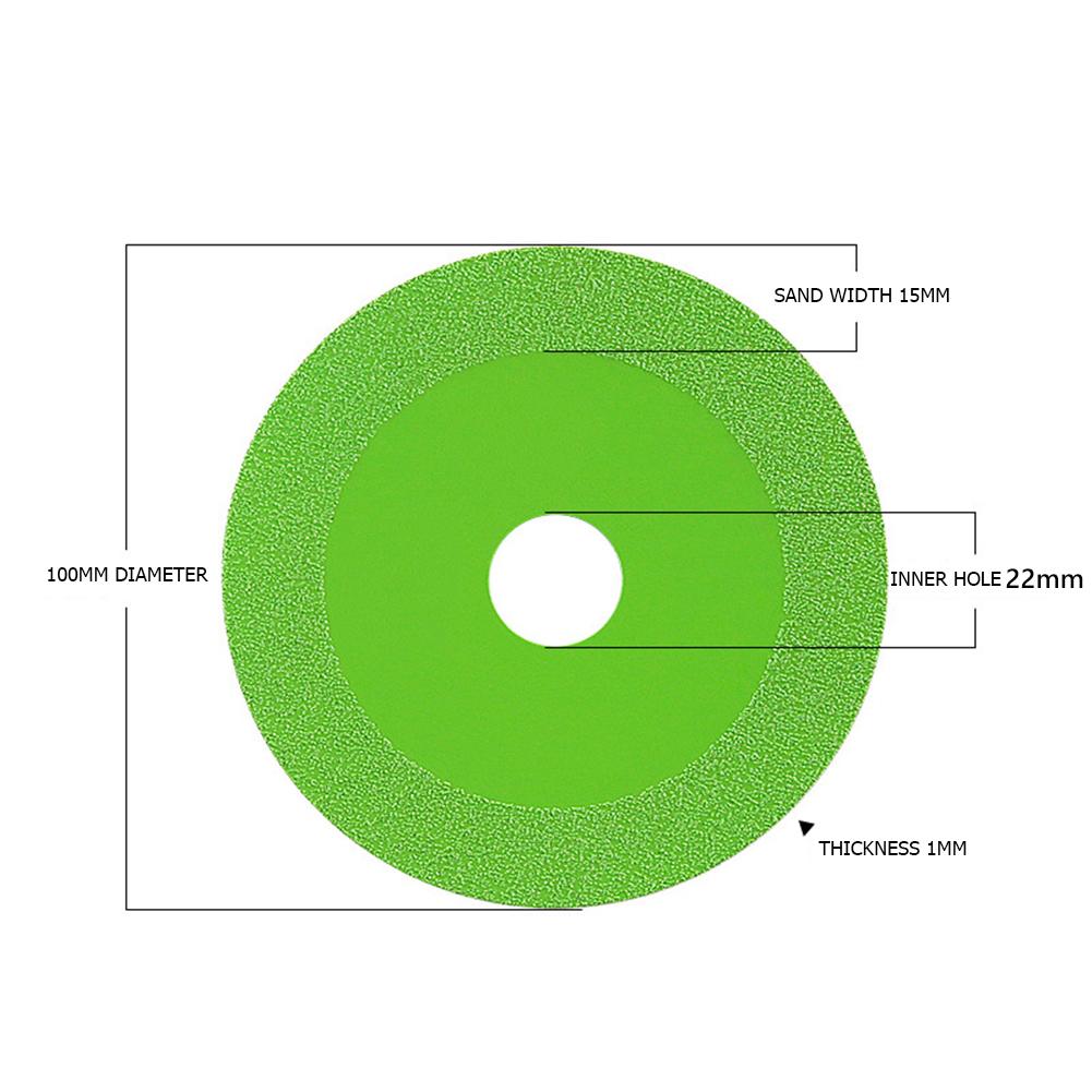 10-1pcs 22mm Glass Cutting Disc 100mm Diamond Marble Saw Blade Jade Crystal Wine Bottles Grinding Cutting Grinding Disc Tool