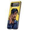 Чехол для телефона с изображением рэпера 2pac, певца Tupac, для Samsung Galaxy Z Flip 7 6 5 4 3 5G Flip7 Flip6 Flip5 Flip4 Flip3 Черный Fundas Shel