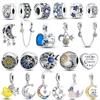Star Moon Sun Charms Fit Fashion Original Bracelets 925 Silver Zircon Sparkling Starry Sky Beads Glow In the Dark Charm Jewelry