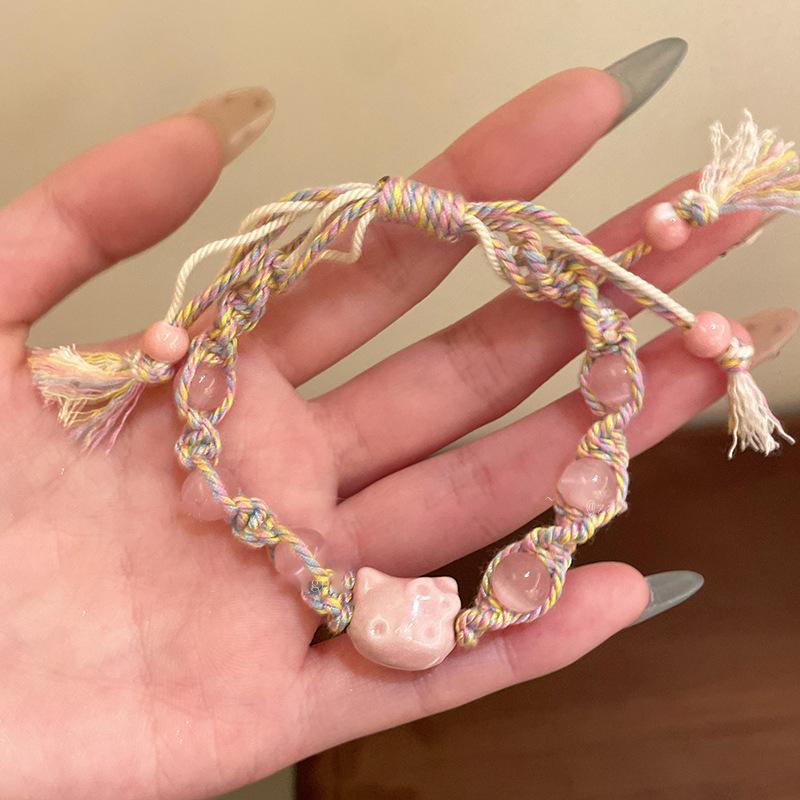 Маленький свежий цвет щенок браслет ниша милая девушка сердце браслет летняя студенческая вечеринка девушка украшения