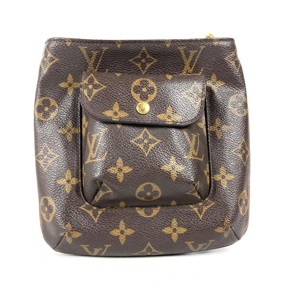 Louis Vuitton M51901 Monogram Partition Clutch bag with strap Pouch Brown