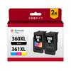 Картриджи GPC Image Flex для Canon и с большей емкостью, чем у Includes и 361 ink Переработанный набор чернил для Canon PIXMA TS5430 и Отправляется либо новым