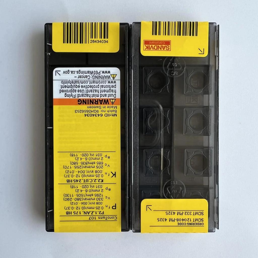 Original Sandvik / SCMT120408-PM 4325 / CNC Lathe Carbide Blade 10 PCS