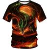 Мужская футболка с цифровой печатью The Year of the Loong Cartoon Personality Casual Shirt с короткими рукавами